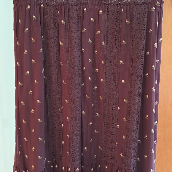 ULLA JOHNSON bordeau button down dress in floral ditsy print size 8 - Picture 8 of 11